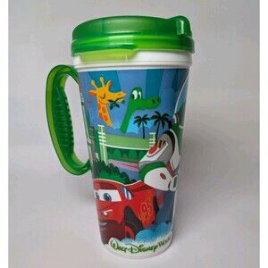 Vintage Whirley Walt Disney World Disney Pixar Travel Mug With Lid Cars cup Buzz